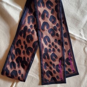 Louis Vuitton 100% Silk Leopard Print Bandeau Scarf
